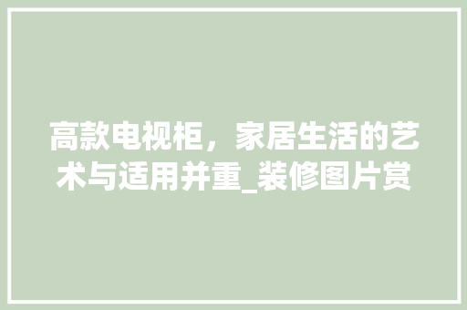 高款电视柜，家居生活的艺术与适用并重_装修图片赏析 高款电视柜，家居生活的艺术与适用并重_装修图片赏析 MI家设计百科