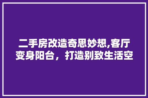 二手房改造奇思妙想,客厅变身阳台，打造别致生活空间(二手房客厅改卧室)