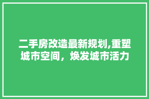 二手房改造最新规划,重塑城市空间，焕发城市活力