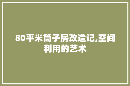 80平米筒子房改造记,空间利用的艺术(筒子房怎么装修)