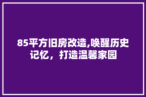 85平方旧房改造,唤醒历史记忆，打造温馨家园(85平老房屋改造图片)
