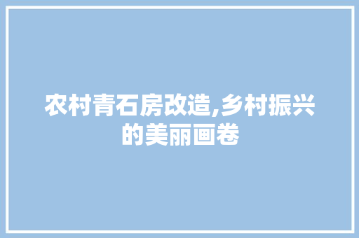 农村青石房改造,乡村振兴的美丽画卷(青石建房)