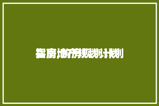 买房地产规划计划指南,购房规划计划。(买房规划方案)