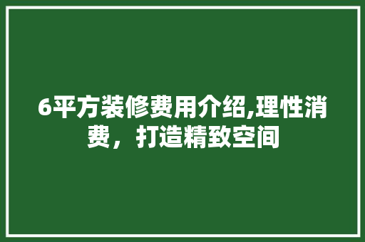 6平方装修费用介绍,理性消费，打造精致空间 6平方装修费用介绍,理性消费，打造精致空间 MI家装修攻略