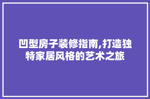 凹型房子装修指南,打造独特家居风格的艺术之旅