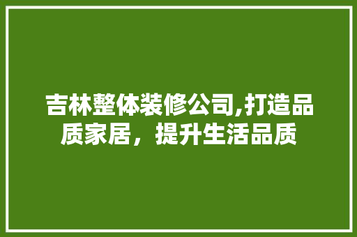 吉林整体装修公司,打造品质家居，提升生活品质 吉林整体装修公司,打造品质家居，提升生活品质 MI家公司推荐