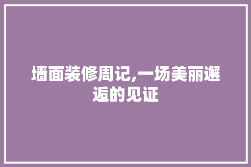 墙面装修周记,一场美丽邂逅的见证 墙面装修周记,一场美丽邂逅的见证 MI家装修经验