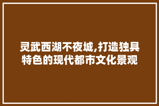 灵武西湖不夜城,打造独具特色的现代都市文化景观 灵武西湖不夜城,打造独具特色的现代都市文化景观 MI家设计百科