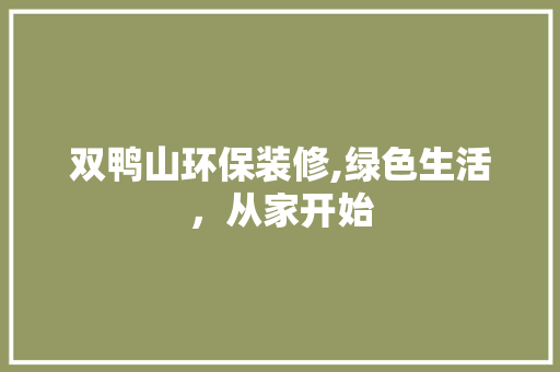 双鸭山环保装修,绿色生活，从家开始 双鸭山环保装修,绿色生活，从家开始 MI家装修经验