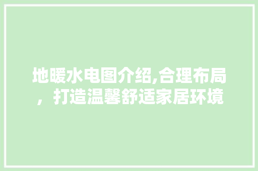 地暖水电图介绍,合理布局，打造温馨舒适家居环境(地暖水电施工图片)