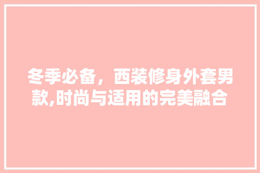 冬季必备，西装修身外套男款,时尚与适用的完美融合 冬季必备，西装修身外套男款,时尚与适用的完美融合 MI家公司推荐