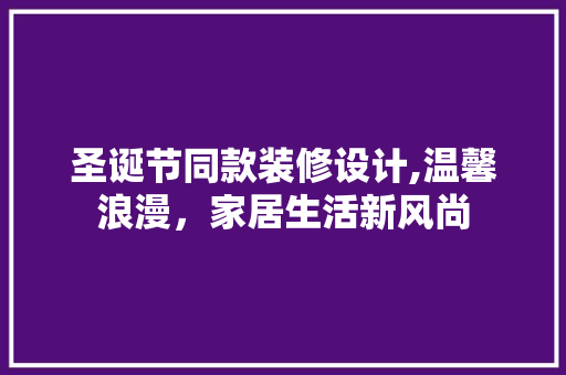 圣诞节同款装修设计,温馨浪漫，家居生活新风尚