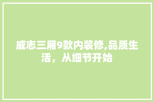 威志三厢9款内装修,品质生活，从细节开始 威志三厢9款内装修,品质生活，从细节开始 MI家设计指南