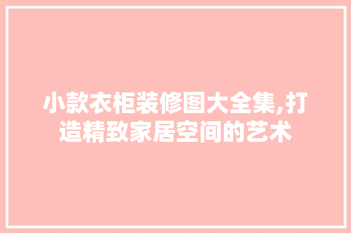 小款衣柜装修图大全集,打造精致家居空间的艺术 小款衣柜装修图大全集,打造精致家居空间的艺术 MI家设计指南
