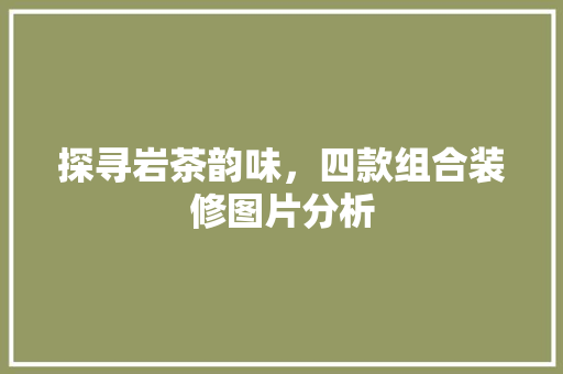 探寻岩茶韵味,四款组合装修图片分析 MI家公司推荐 探寻岩茶韵味,四款组合装修图片分析 探寻岩茶韵味,四款组合装修图片分析 MI家公司推荐