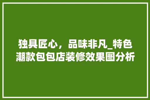 独具匠心，品味非凡_特色潮款包包店装修效果图分析(包包店装修效果图大全个性复古)