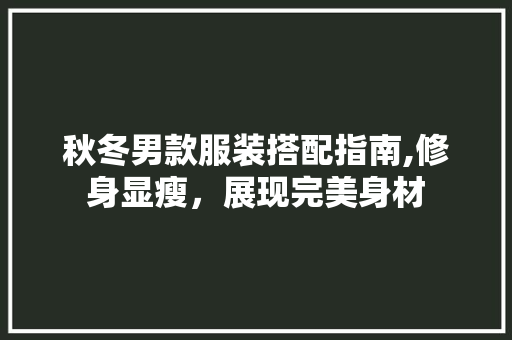 秋冬男款服装搭配指南,修身显瘦，展现完美身材 秋冬男款服装搭配指南,修身显瘦，展现完美身材 MI家设计百科