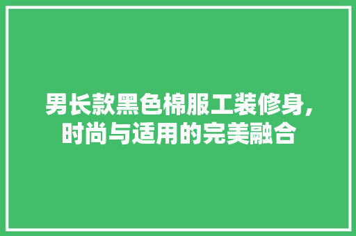 男长款黑色棉服工装修身,时尚与适用的完美融合(男士中长款棉服黑色)