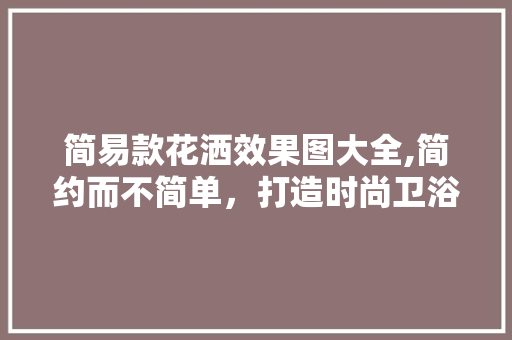 简易款花洒效果图大全,简约而不简单，打造时尚卫浴空间